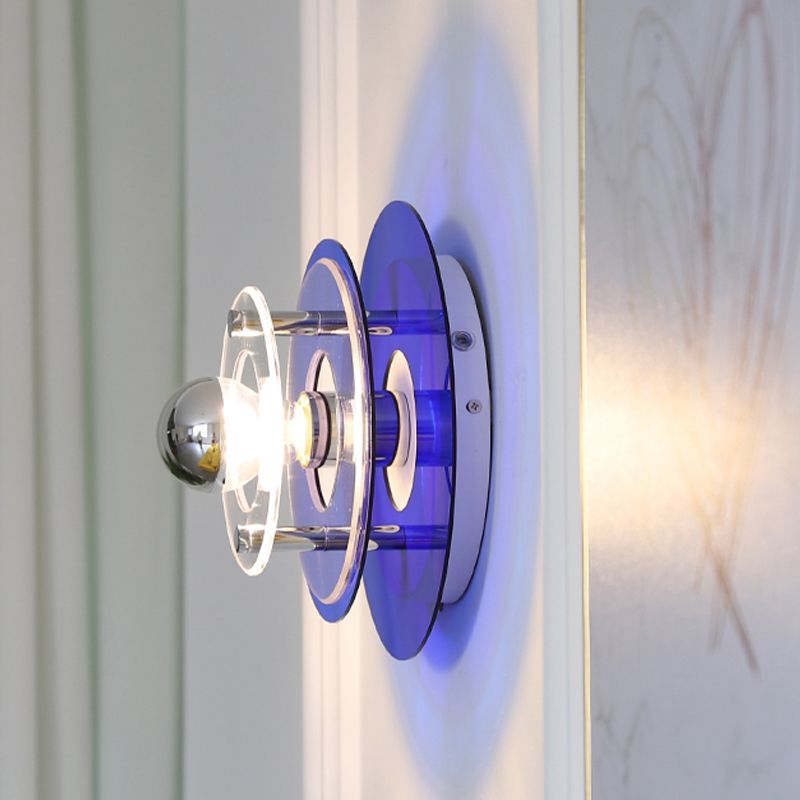 Space-age Wall Lamp Fixture Postmodern Style Acrylic 1 Bulb Bedroom Sconce Light