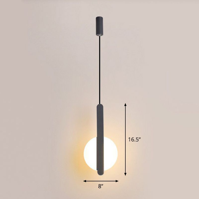 Acrylic Circular LED Ceiling Light Nordic Style Hanging Pendant Light for Bedside