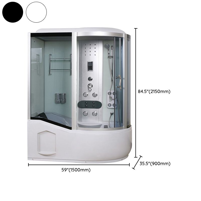 Framed Tub & Shower Kit Single Sliding Rounded Tinted Tub & Shower Kit