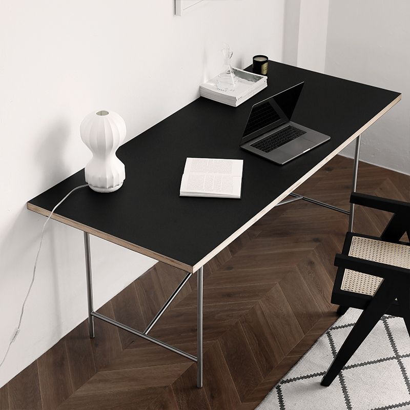 Rectangle Shape Dining Table Solid Wood Table Luxury Style with Sled Base