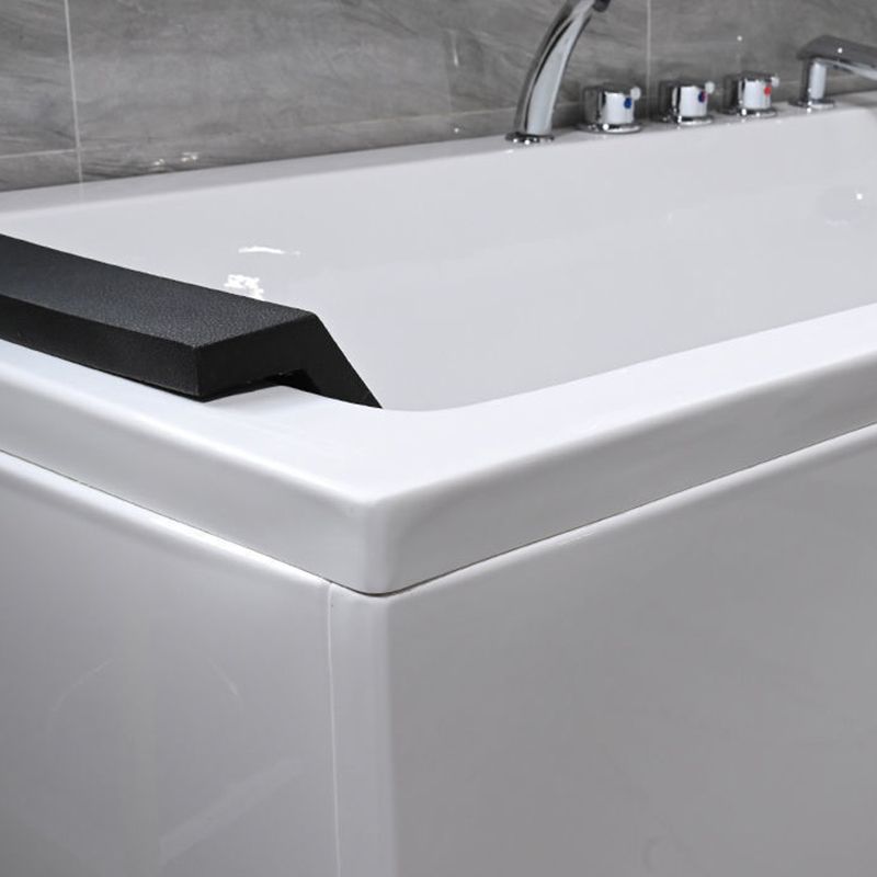 Freestanding Acrylic Bathtub Modern Stand Alone Soaking Tub with  Pop-up Drain