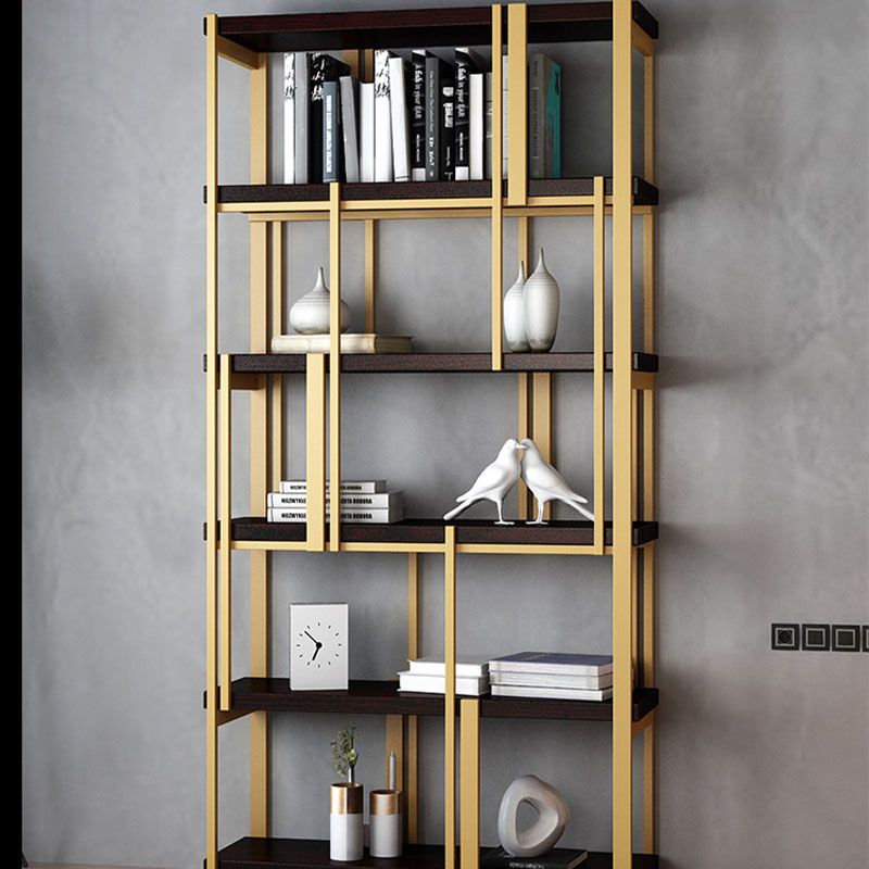 Modern Metal Bookshelf Black Etagere Open Shelf Bookcase Shelves Included