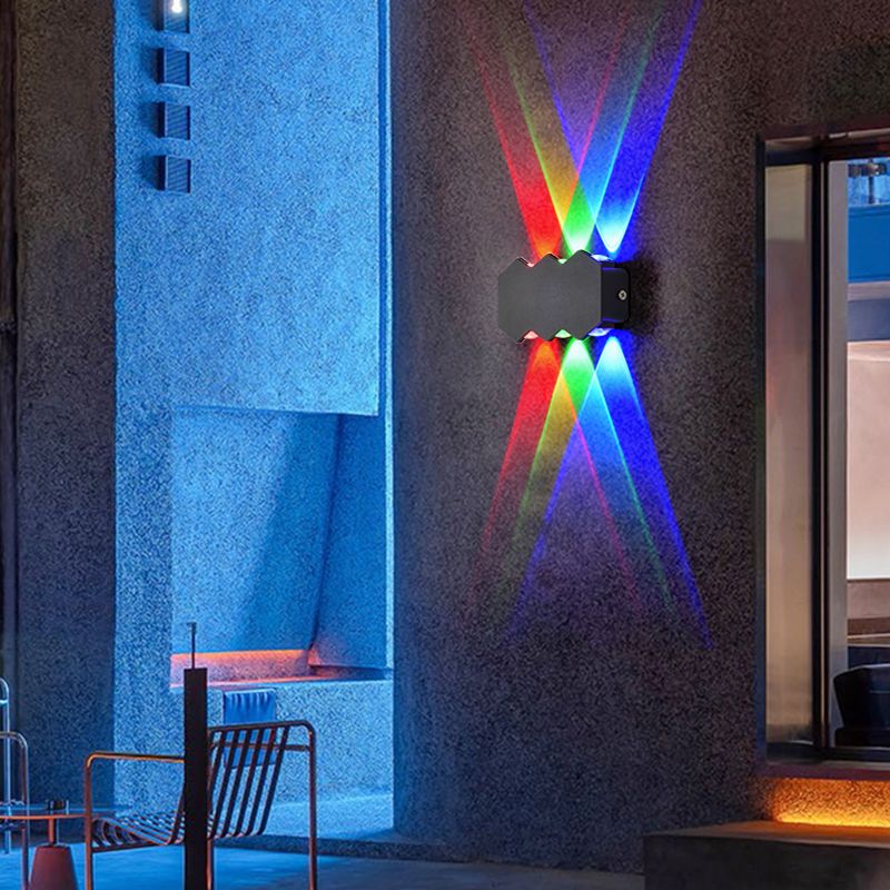 Multi Lights Geometric Wall Lights Modern Style Metal Wall Washer Sconce