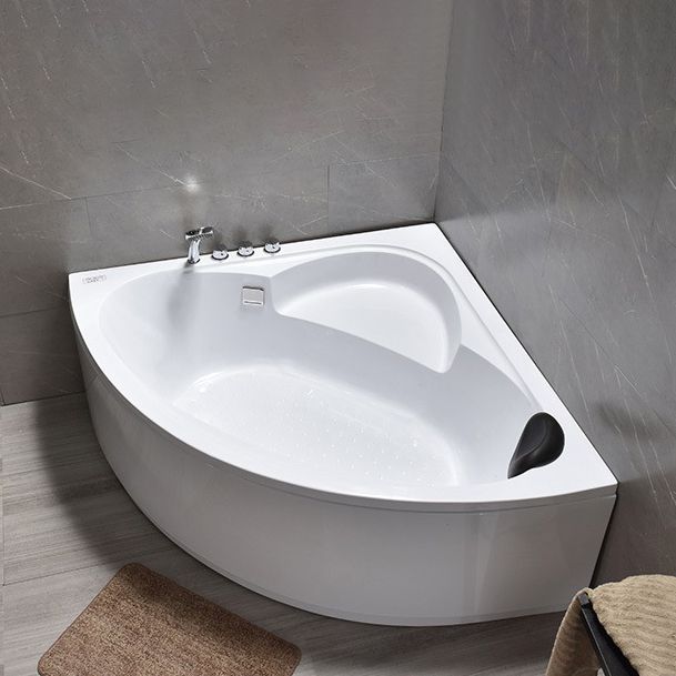 Modern Corner Soaking Bathtub Antique Finish Back to Wall Bath Tub