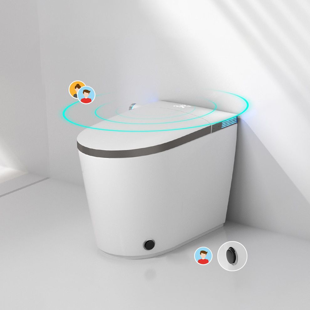 Modern All-In-One Toilet Bowl Siphon Jet Toilet with Soft-Close Seat for Bathroom