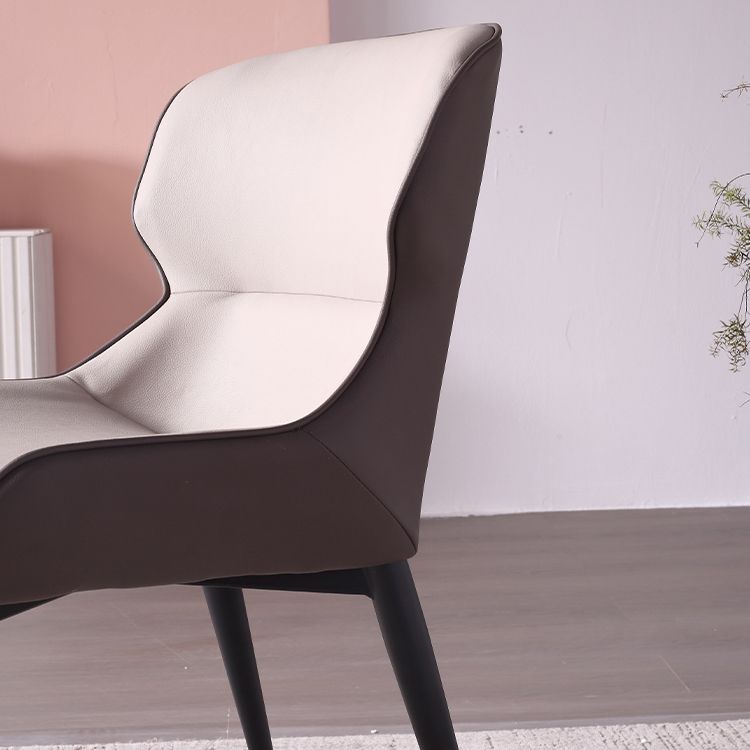Moderne indoor-outdoor eetkamer fauteuils gestoffeerde linnen stof dineren metalen stoel