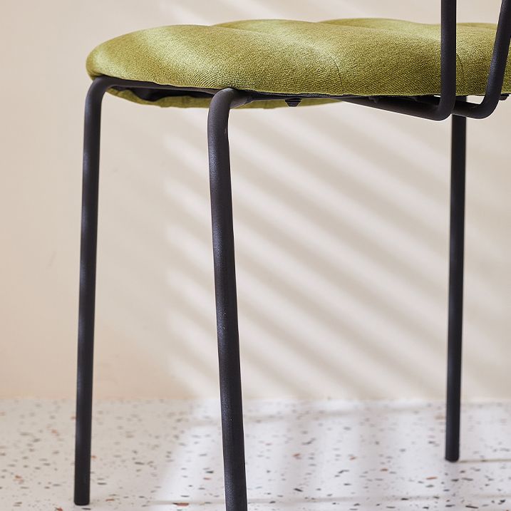 Chaise de salle à manger de style industriel, chaises latérales de cuisine sans accoudoirs avec pieds en métal