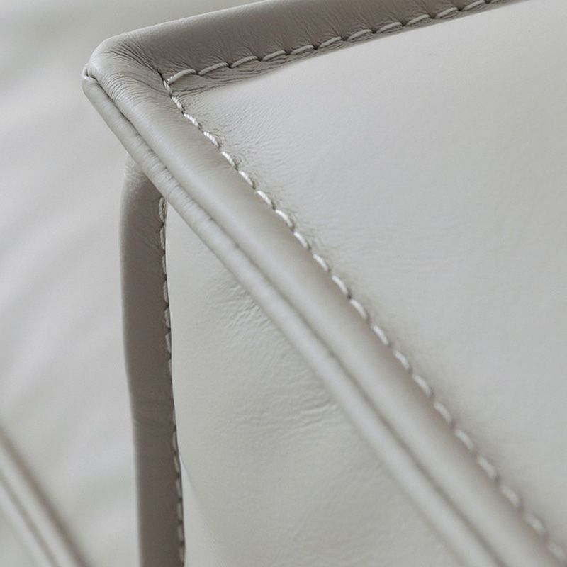 Ultra-Modern Genuine Sofa with Pillow Back and Square Arm in Wood