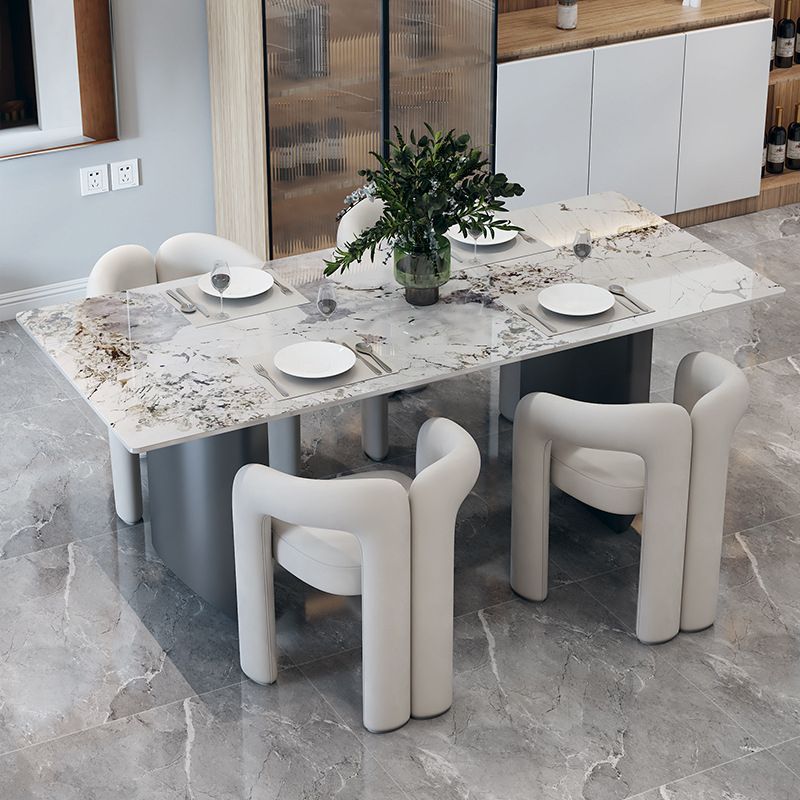 Designer Style Velvet Meeting Room Arm Chair Open Matte Finish Dining Chair