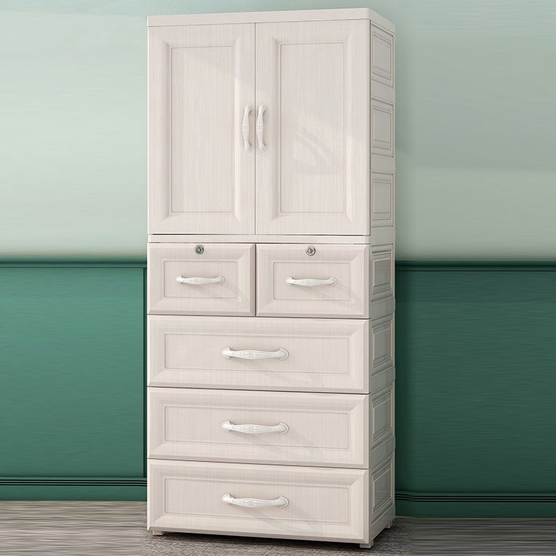 Bedroom Hinged Door Storage Cabinet Contemporary Plastic Cabinet