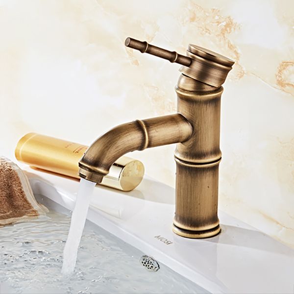 Brass Country Basin Faucet Single Hole Vanity Sink Faucet for Bathroom