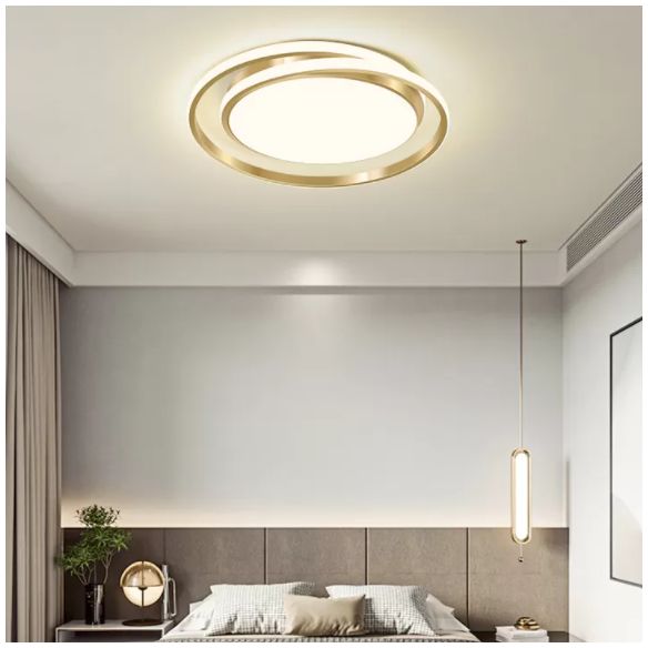 Round 1-Light LED Flush Light New Modern Acrylic Flush Mount Ceiling Light Fixtures for Bedroom