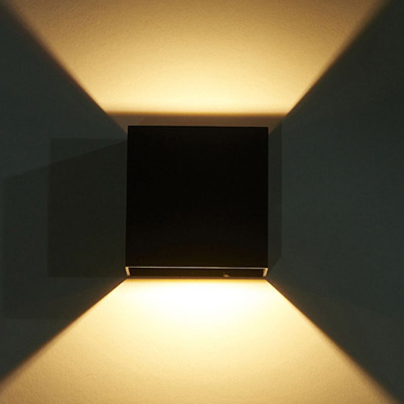 Square Wall Mount Lighting Simple Metal 1 Light Wall Mounted Light