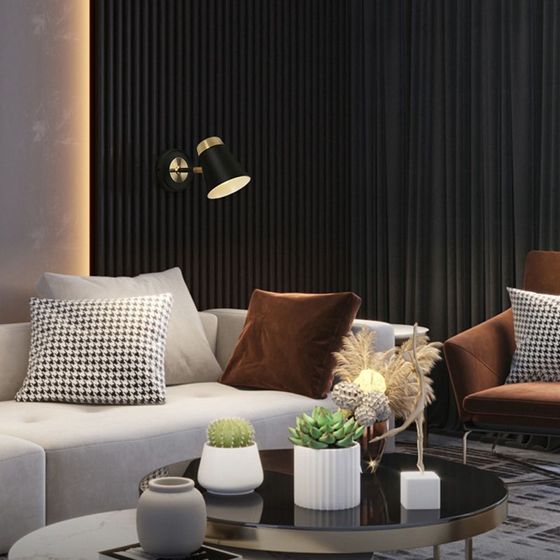 Modern Simple Aluminum Wall Light Bell Shape Rotatable Wall Lamp for Living Room