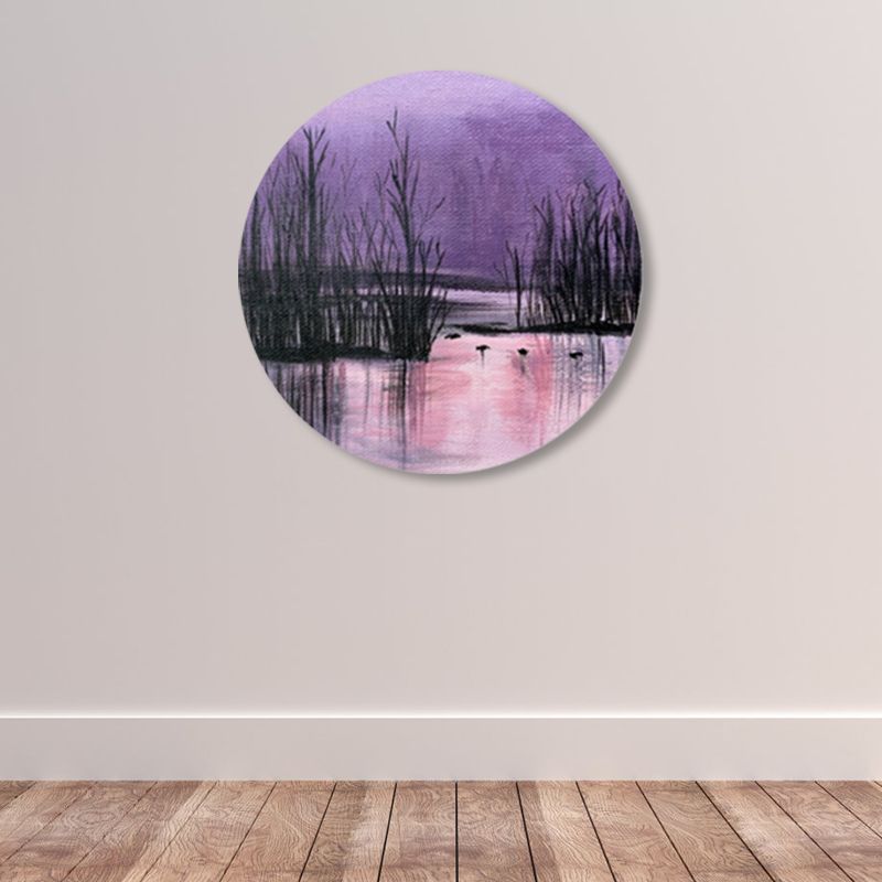 Peinture de paysage naturel de nuit, couleur Pastel, impression sur toile, Art mural pour décoration de maison