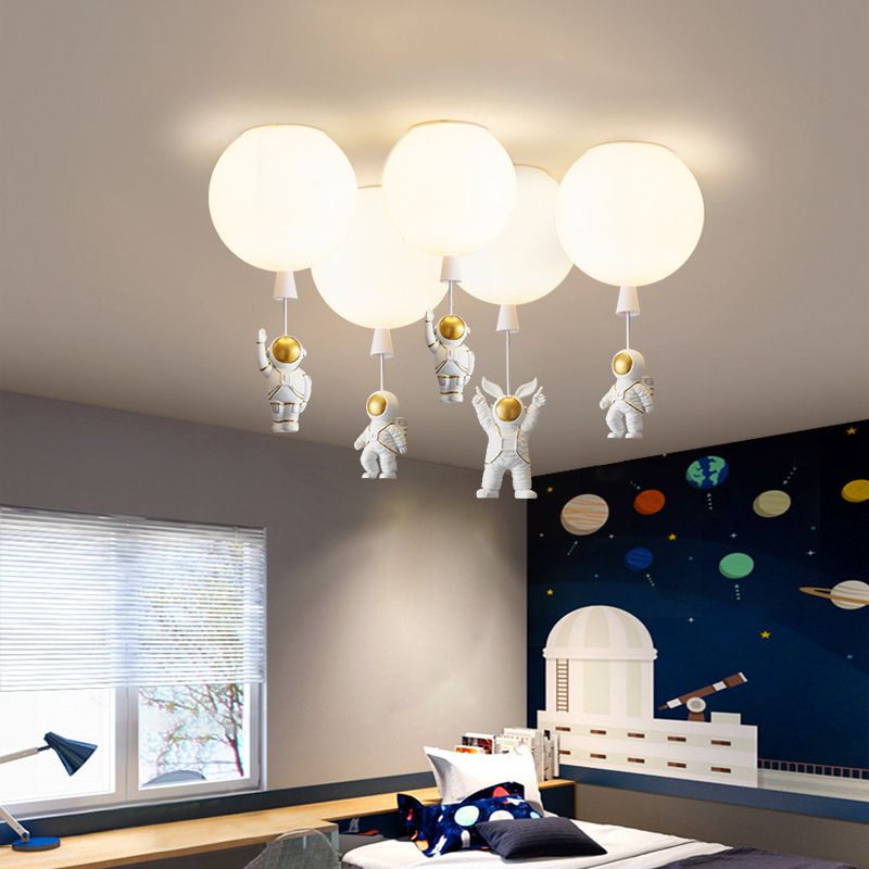 Contemporary Ceiling Lamp Acrylic Shade Flush Mount Light Fixture