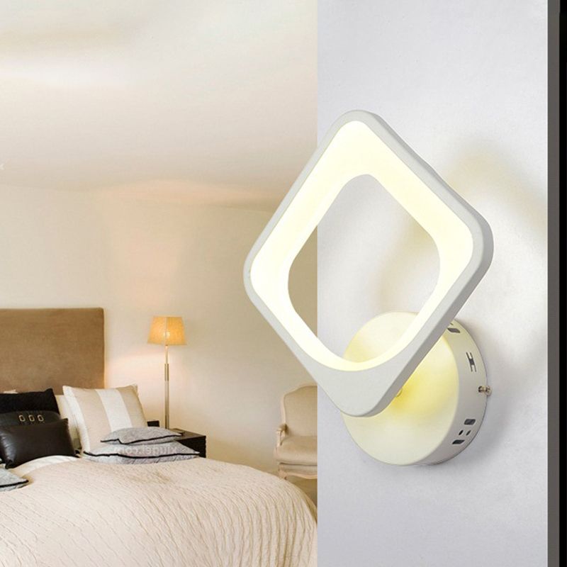 Smile/Square/Cloud LED Wall Lighting Simplicity Acrylic Living Room Sconce Light Fixture in White
