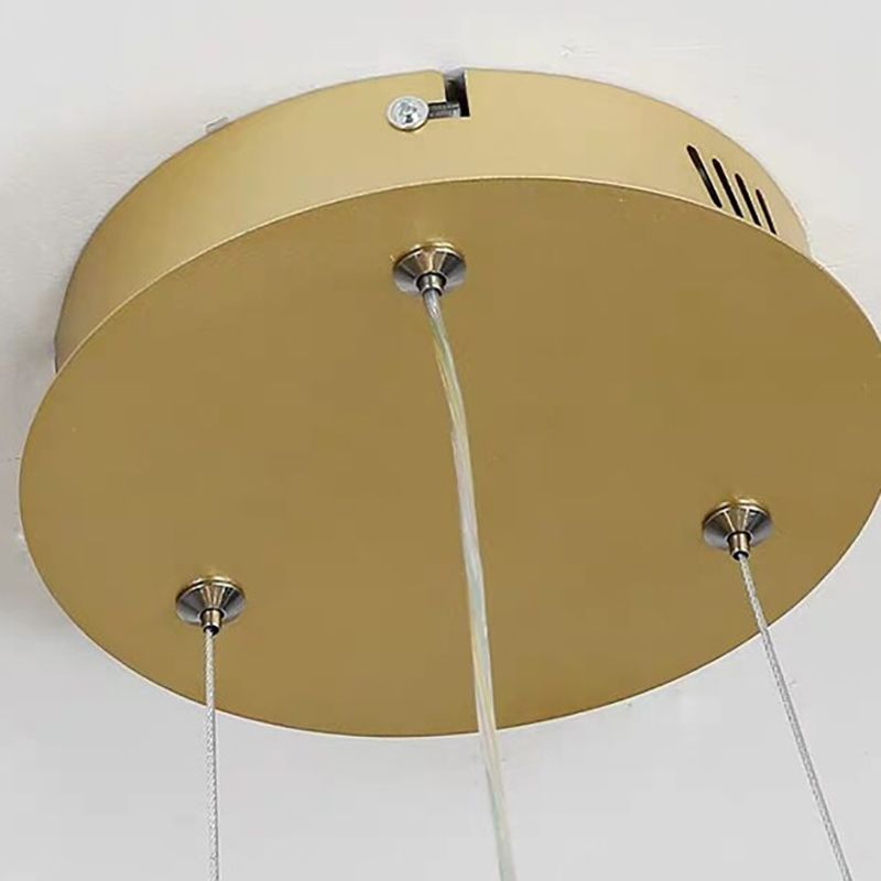 Nordic Linear Chandelier Single Light LED Chandelier Pendant for Living Room