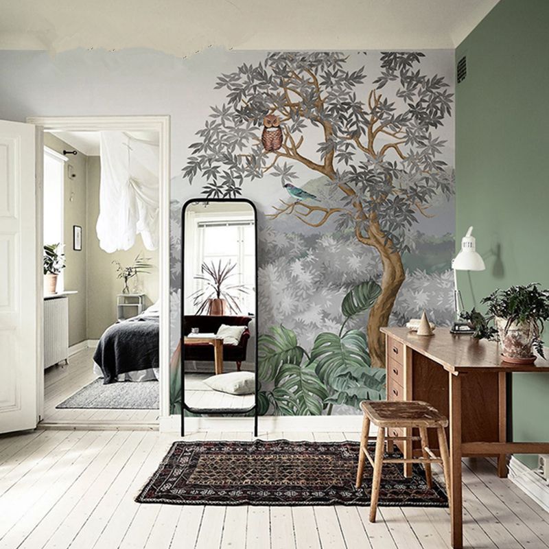 Decorative Wild Forest Mural Personalized Size Wall Covering for Zoo and Theme Park