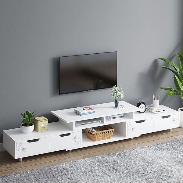 Scandinavian TV Media Stand Engineered Wood TV Stand Console