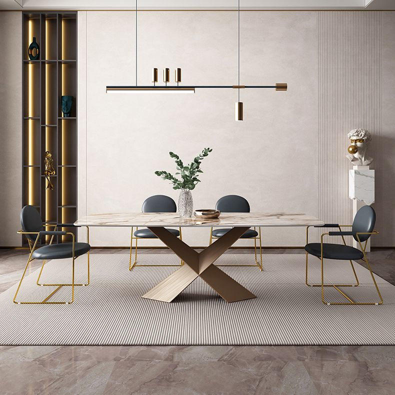 Glam 1/2/5/6/7 Pieces Dining Set Sintered Stone Dining Table Set