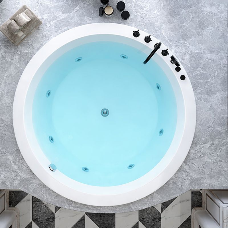 Modern Drop-in Bath Tub Round Acrylic Bathtub for Home and Hotel