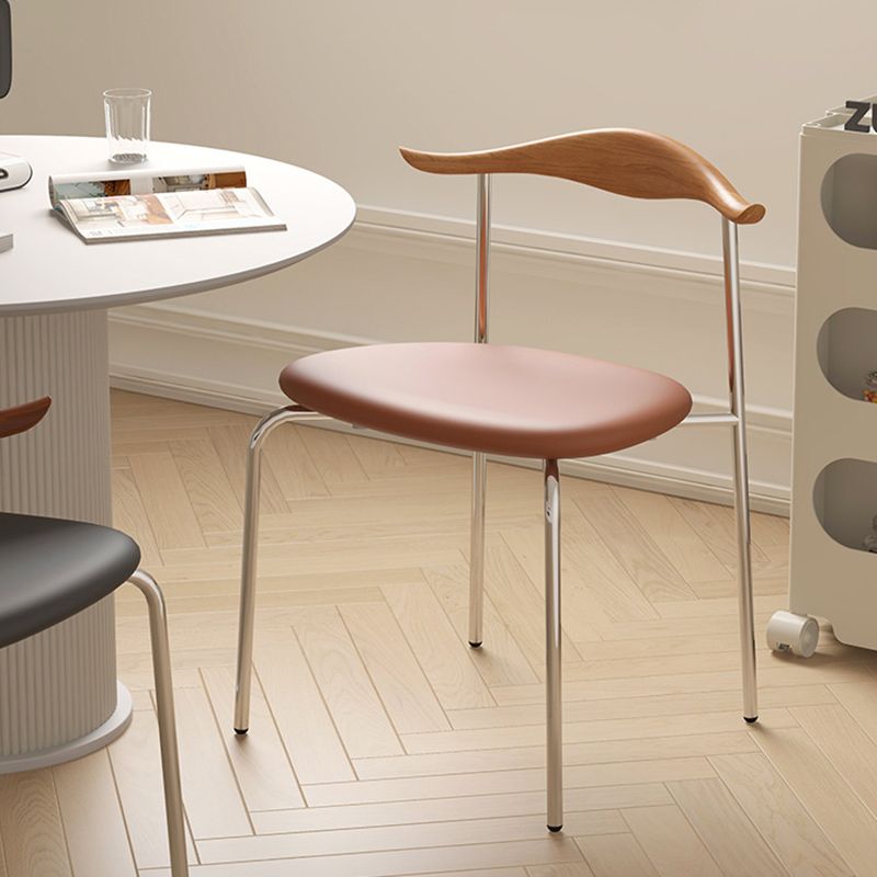 Contemporary Style Side Chair Open Back Dining Room Chair for Home