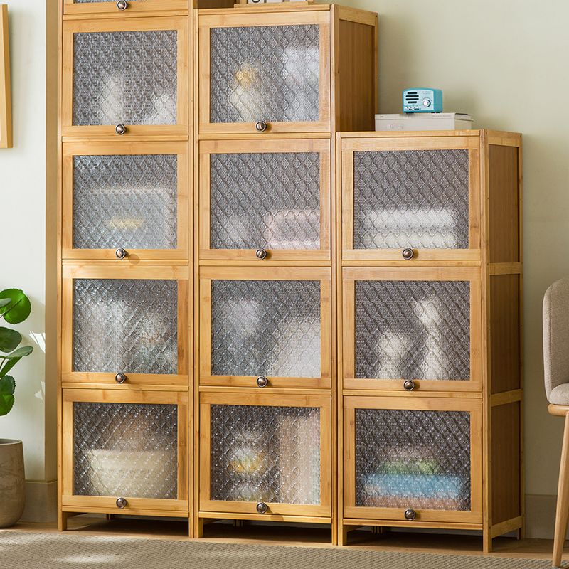 Glass Door Cabinet Scratch Resistant Accent Cabinet with Doors