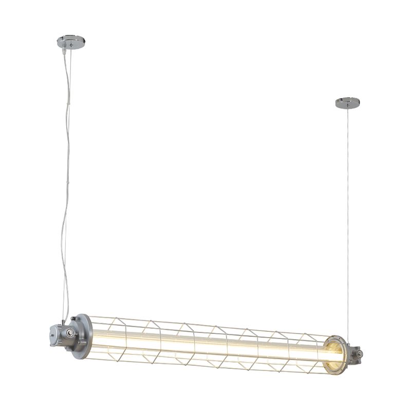Industrial Style Aluminum Hanging Lamp Cylinder Shape Island Light Fixture for Living Room