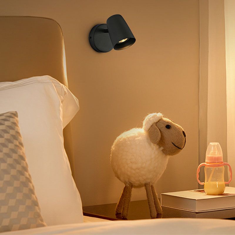 Accesorios de iluminación de pared de cilindro estilo industrial de metal 1 lámpara de luz de pared ligera