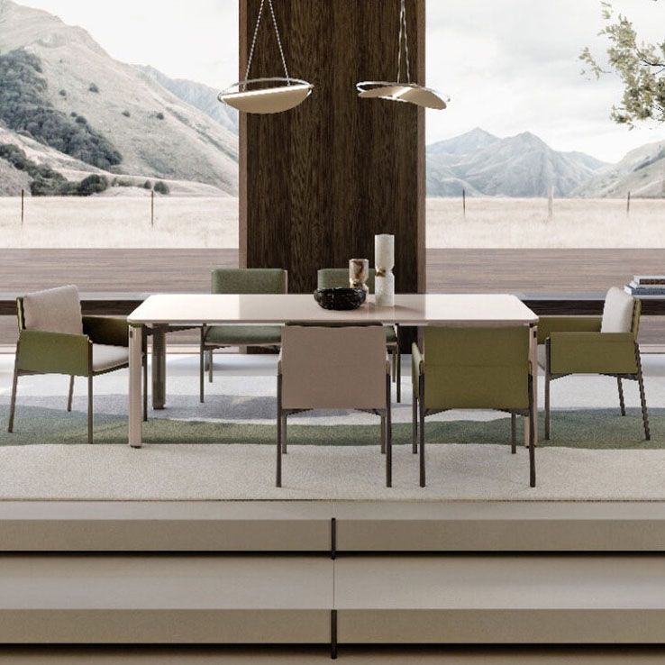 Silla de comedor tapizada con respaldo sólido de restaurante estilo diseñador