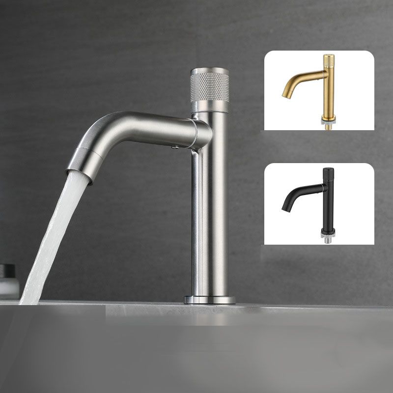 Modern Vessel Sink Faucet Stainless Steel Single Handle Low Arc Vessel Faucet