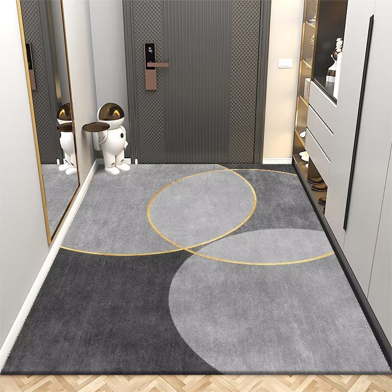 Modern Indoor Rug Rectangle Geometric Print Area Rug Non-Slip Backing Rug