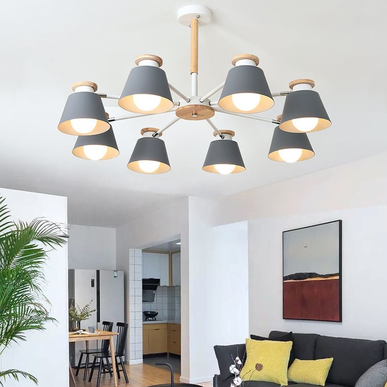 Modern Simplicity Bowl Chandelier Light Fixtures Metal Hanging Pendant Lights for Living Room