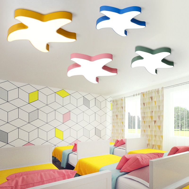 Macaron Loft Starfish Flush Mount Light Acrylic Candy Colored Ceiling Light