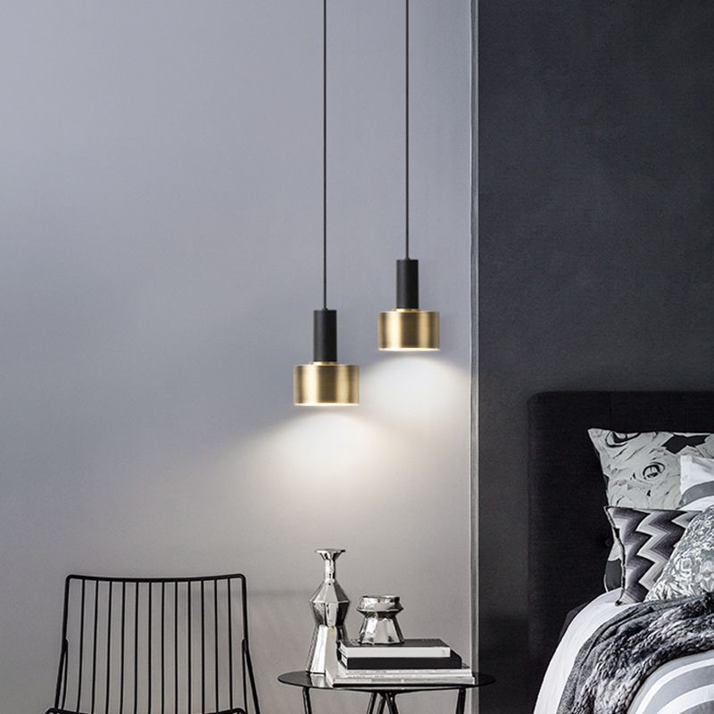 Cylindre métal suspendu plafonnier légère style nordique