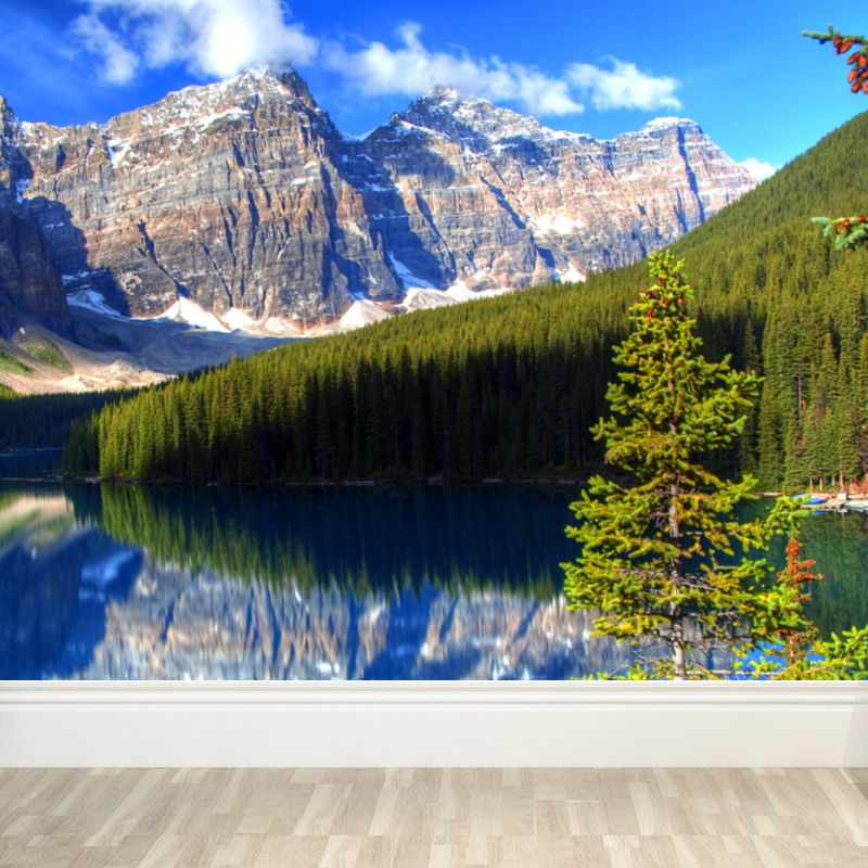 Stain Resistant Sky Scenery Mural Decal Non-Woven Modern Wall Decor for Girls Room