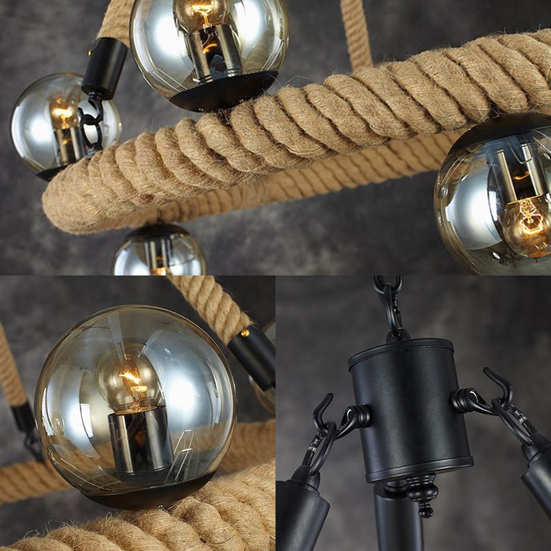 9 bulbes anneau lustre clair