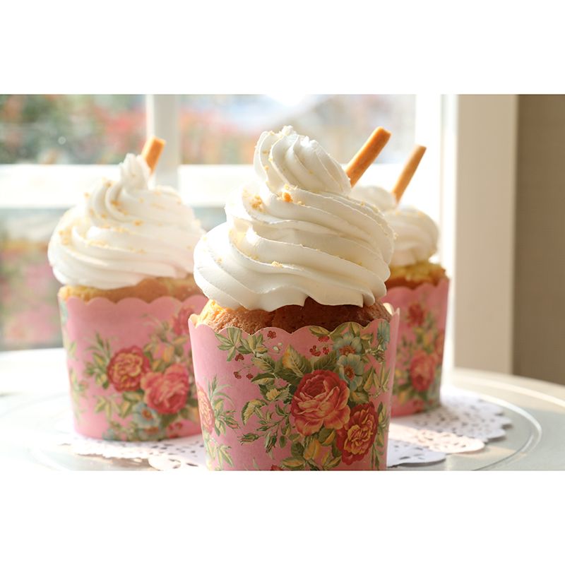 Cup Cake Mural Decal Stain Resistant Cake Shop Wall Covering, Personalised Size