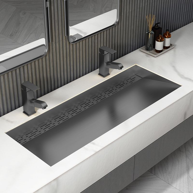 Modern Style Bathroom Sink Stainless Steel Rectangular Bathroom Sink with Hose