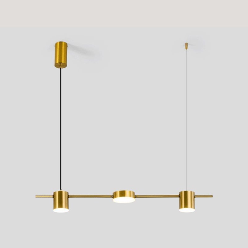 Lámparas de suspensión LED de restaurante LED de múltiples cabezas de araña de araña de isla metálica moderna