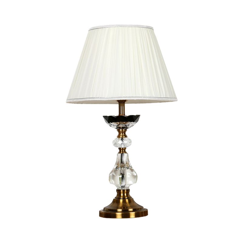 Zeitgenössischer 1 Glühbirnen -Task Lighting White Flare Lesebuchbuch Licht mit Stoffton