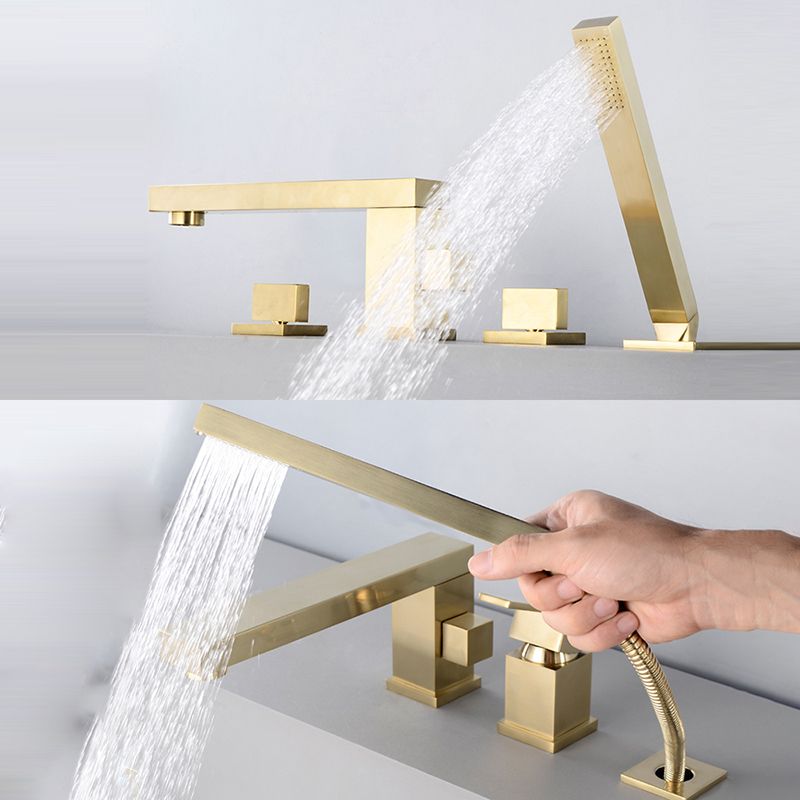 Deck Mounted Metal Freestanding Tub Filler Swivel Freestanding Faucet