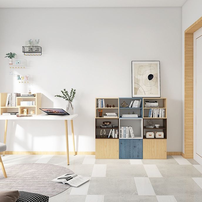 Wood Bookcase Scandinavian Bookshelf, 13.78" L x 9.45" W x 13.78" H