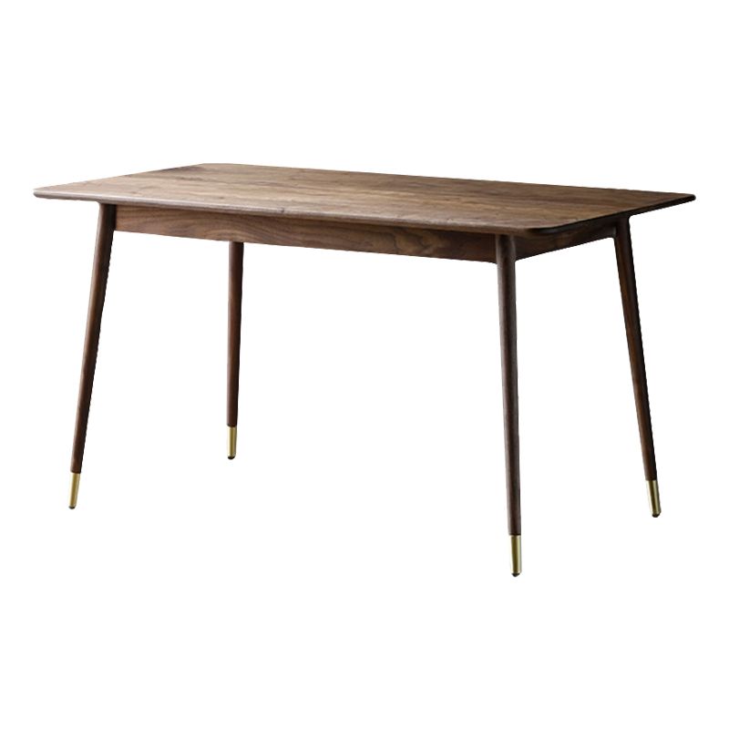 Mesa de comedor rectangular de lujo tradicional de madera maciza, mesa superior de madera para comedor