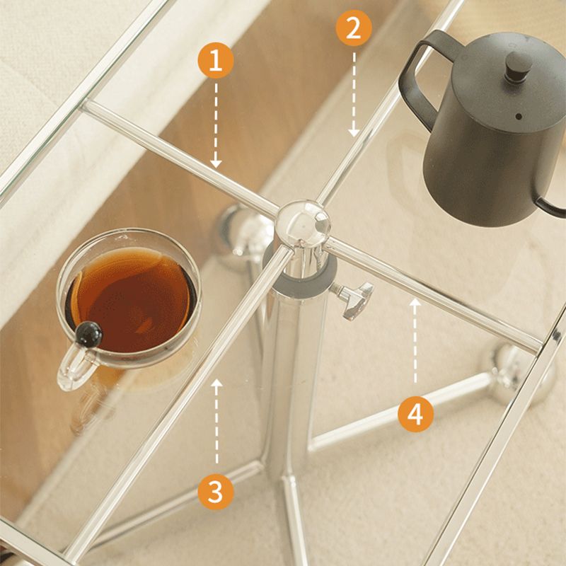 15" Wide Contemporary Corner Table Rectangular Accent Side Table