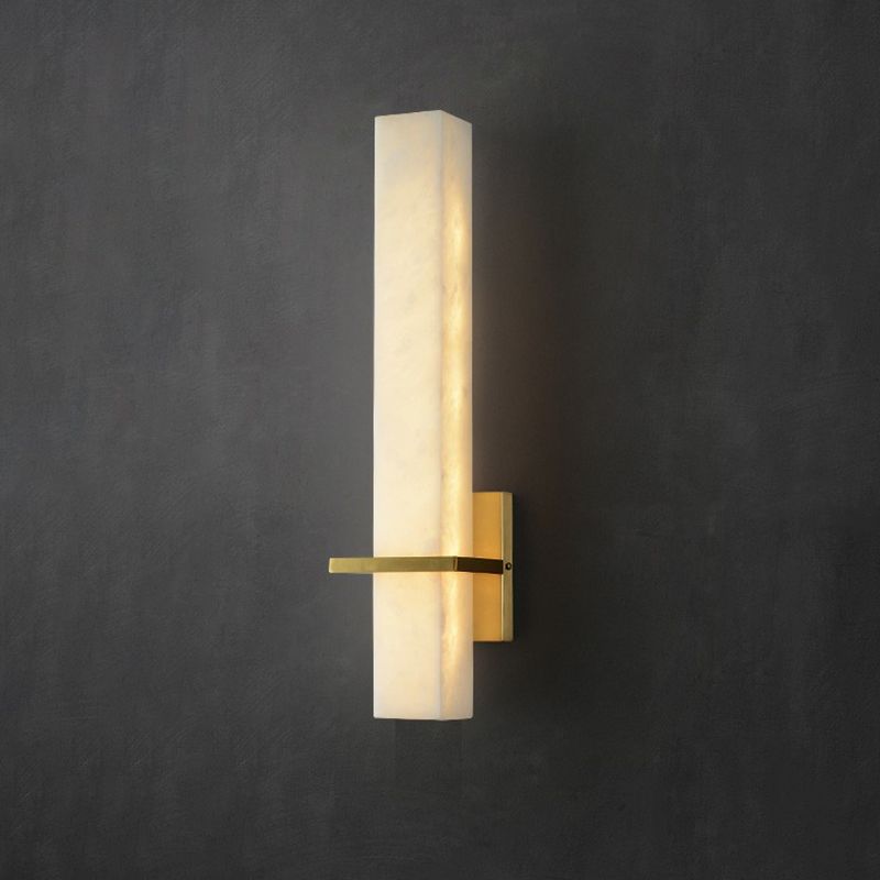 Witte rechthoek LED Wall SCONCE Minimalistisch marmeren muur gemonteerd licht voor gangpad