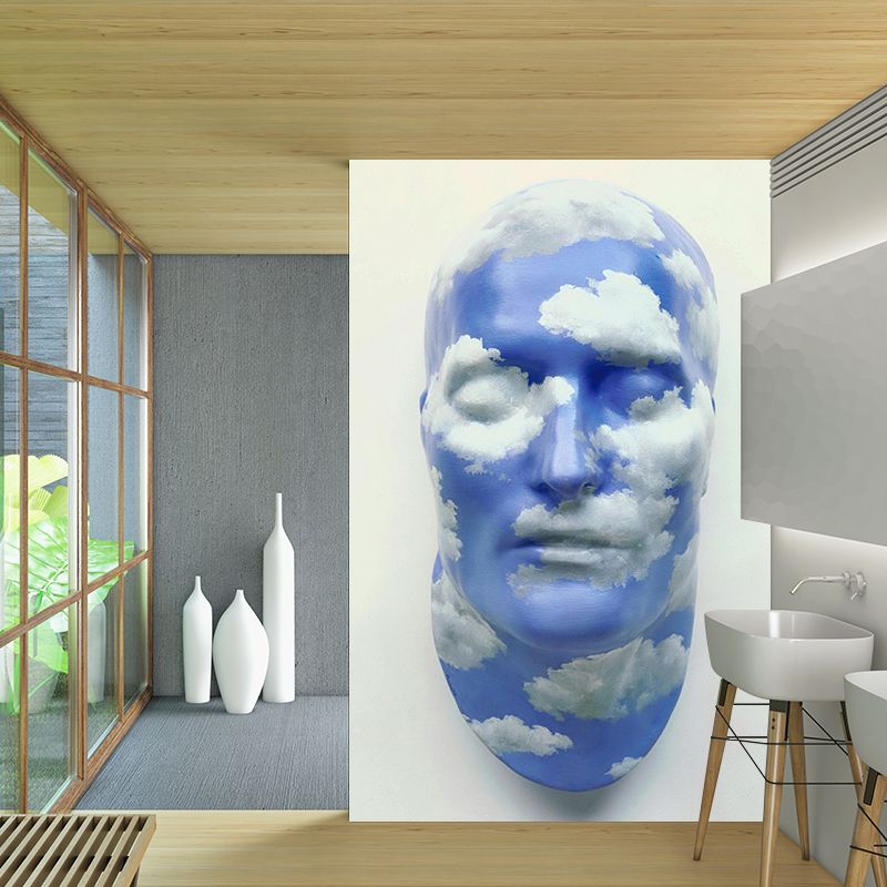Non-Woven Waterproof Murals Surrealist Rene Magritte the Future of Statues Artwork Wall Covering