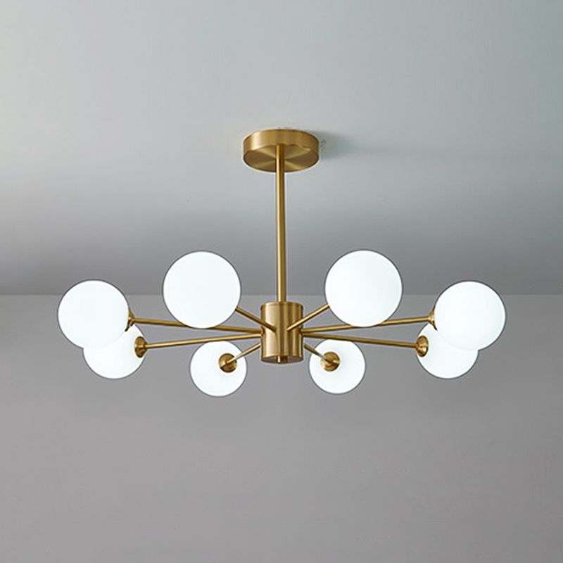 Sala da pranzo Apparecchi di illuminazione a sospensione Nordic Luce a soffitto in vetro bianco globale
