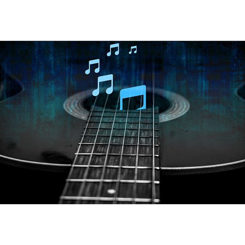 Guitar Instrument Mural Wallpaper Personalized Size Wall Covering for Study Room